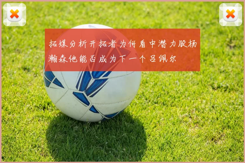 拓媒分析开拓者为何看中潜力股杨瀚森他能否成为下一个吕佩尔