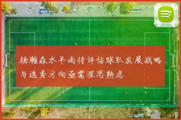 杨瀚森水平尚待评估球队发展战略与选秀方向亟需深思熟虑